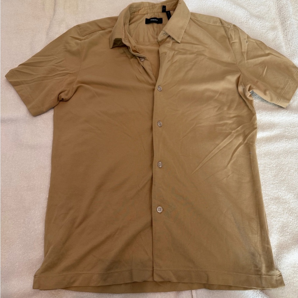 Men's Tan Short Sleeve Shirt